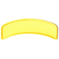 Yellow 4 Inch Arched Blank Patch Rocker | Embroidered Patches