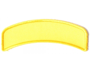 Yellow 4 Inch Arched Blank Patch Rocker | Embroidered Patches