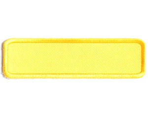 Yellow Name Tag Blank Patch | Embroidered Patches
