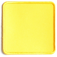 Yellow 3 Inch Square Blank Patch