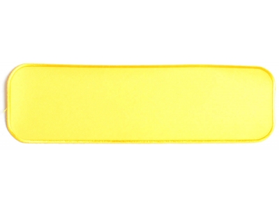 Yellow 10 Inch Straight Blank Patch | Embroidered Patches