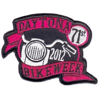 Daytona Bike Week 2012 Patch Pink Daytona Bike Week 2012 Patch Pink
