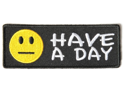 Have A Day Patch With No Smile Face