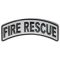 Fire Rescue Rocker Patch Black Gray