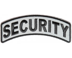 Security Rocker Patch Black Gray | Embroidered Patches