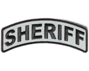 Sheriff Rocker Patch Black Gray | Embroidered Patches