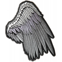 Silver Angel Right Wing Patch | Embroidered Patches