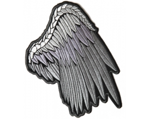 Silver Angel Right Wing Patch | Embroidered Patches