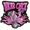 Biker Chick Small Wheeley Girl Patch In Pink