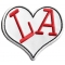 I Love LA Heart Novelty Iron on Patch