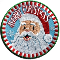 Merry Christmas Santa Clause Patch | Embroidered Patches