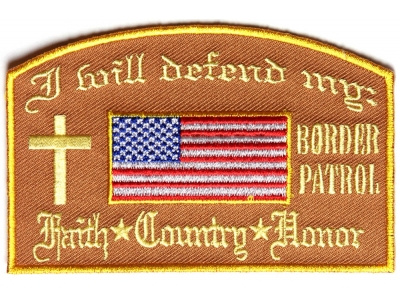 Will Defend Border Patrol In Brown Patch | Embroidered Patches