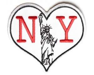 I Heart NY With Statue Of Liberty Small Patch