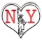 I Heart NY With Statue Of Liberty Small Patch