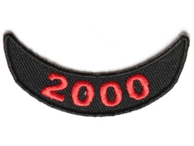 2000 Lower Year Rocker Patch In Red