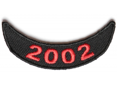 2002 Lower Year Rocker Patch In Red