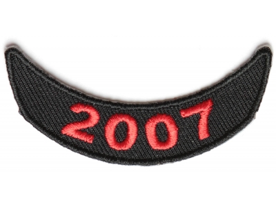 2007 Lower Year Rocker Patch In Red