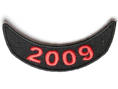 2009 Lower Year Rocker Patch In Red