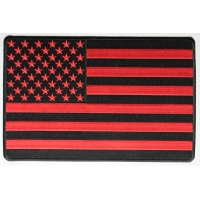 Large Red And Black American Flag Patch | Embroidered Patches Large Red And Black American Flag Patch | Embroidered Patches