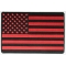 American Flag Red and Black Large Embroidered Iron on Patch
