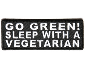 Go Green Sleep With A Vegetarian Patch | Embroidered Patches