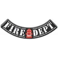 Fire Dept Large Lower Rocker Patch | Embroidered Patches