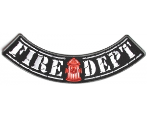 Fire Dept Large Lower Rocker Patch | Embroidered Patches