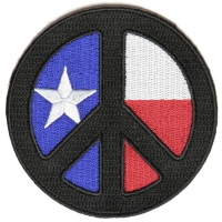 Black Texas Peace Patch | Embroidered Patches