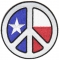 White Texas Peace Patch