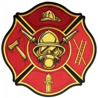 Large Fire Fighter Axe Ladder Hydrant Cap Patch | Embroidered Patches