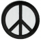 Peace Sign Patch Black On White