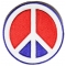 Peace Sign Patch In Red White Blue