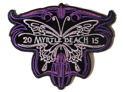 Myrtle Beach 2015 Patch Purple Butterfly