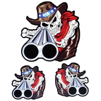 Cowboy Skull Shotgun Barrel Sticker