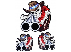 Cowboy Skull Shotgun Barrel Sticker