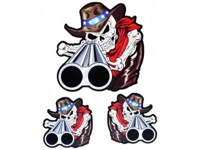 Cowboy Skull Shotgun Barrel Sticker