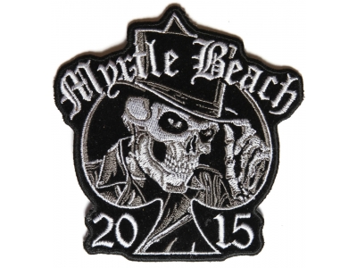 Myrtle Beach 2015 Patch Tall Hat Skull