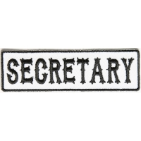 Secretary Patch Black On White Secretary Patch Black On White