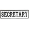 Secretary Patch Black On White