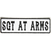 Sgt At Arms Patch Black On White