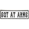 Sgt At Arms Patch Black On White