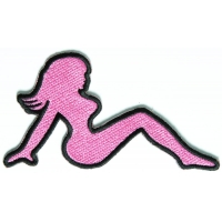 MudFlap Girl Patch In Pink Facing Right | Embroidered Patches