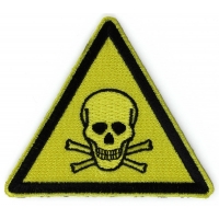 Danger Skull Triangle Yellow Patch