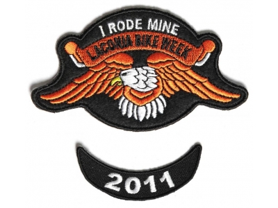 Laconia 2011 I Rode Mine Eagle 2 Piece Bike Week Patch