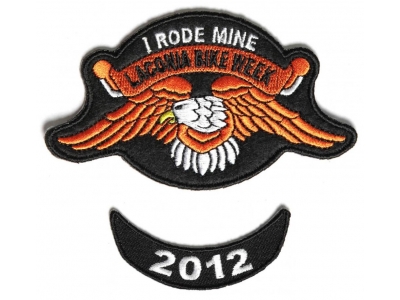 Laconia 2012 I Rode Mine Eagle 2 Piece Bike Week Patch