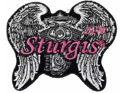 Sturgis 2016 Motorcycle Rally Patch Angel Wings