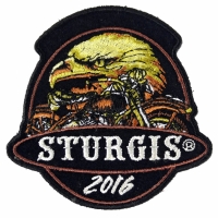 Sturgis 2016 Motorcycle Rally Patch Eagle and Motorcycle