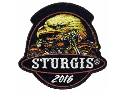 Sturgis 2016 Motorcycle Rally Patch Eagle and Motorcycle