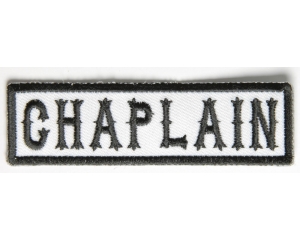 Chaplain Patch Black On White
