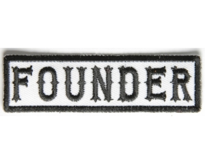 Founder Patch Black On White
